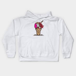 sad woman Kids Hoodie